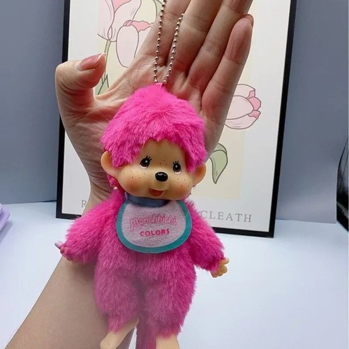 MONCHHICHI- Girl Keychain Sekiguchi 5.9" Bib Monkey Collectible Plush Doll Toy - Picture 19 of 34