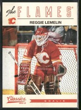 2012-13 Panini Classics Signatures Reggie Lemelin #94 Calgary Flames