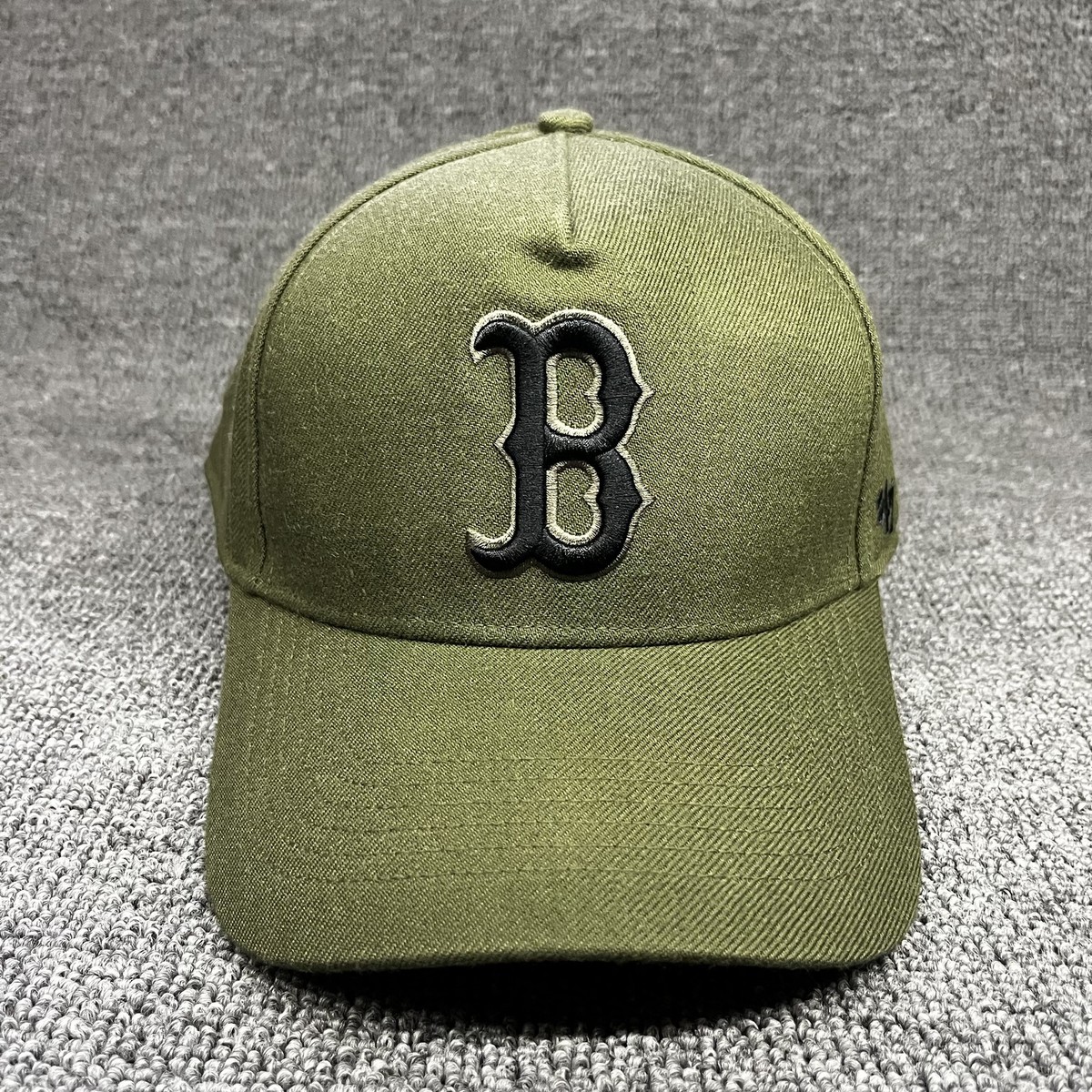 Boston Red Sox '47 Brand MVP Hat Olive Green Snapback MLB Baseball Cap OSFA