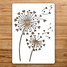 Floral Heart De Large Reusable Wall Stencil For Painting DIY Home Decor Template