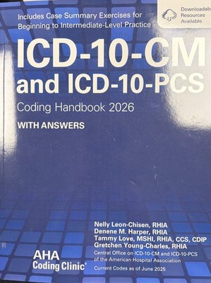 ICD-10-CM and ICD-10-PCS Coding - Paperback, by Nelly Leon-Chisen RHIA; - New h