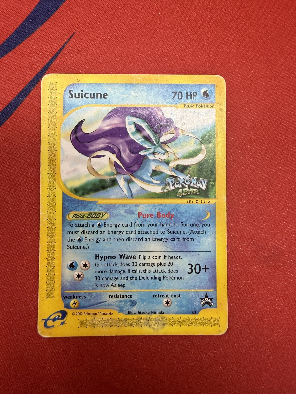 2002 Pokemon Suicune #53 WOTC Black Star Promo Pokemon 4Ever HP