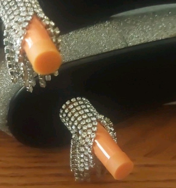 Calvin Klein 205W39NYC Silver Glitter Kitten Heel Boots Sz 38.5 (7.5) image 7