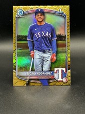 2025 BOWMAN CHROME ELORKY RODRIGUEZ 1ST GOLD REPTILIAN REFRACTOR 04/50 BCP-186