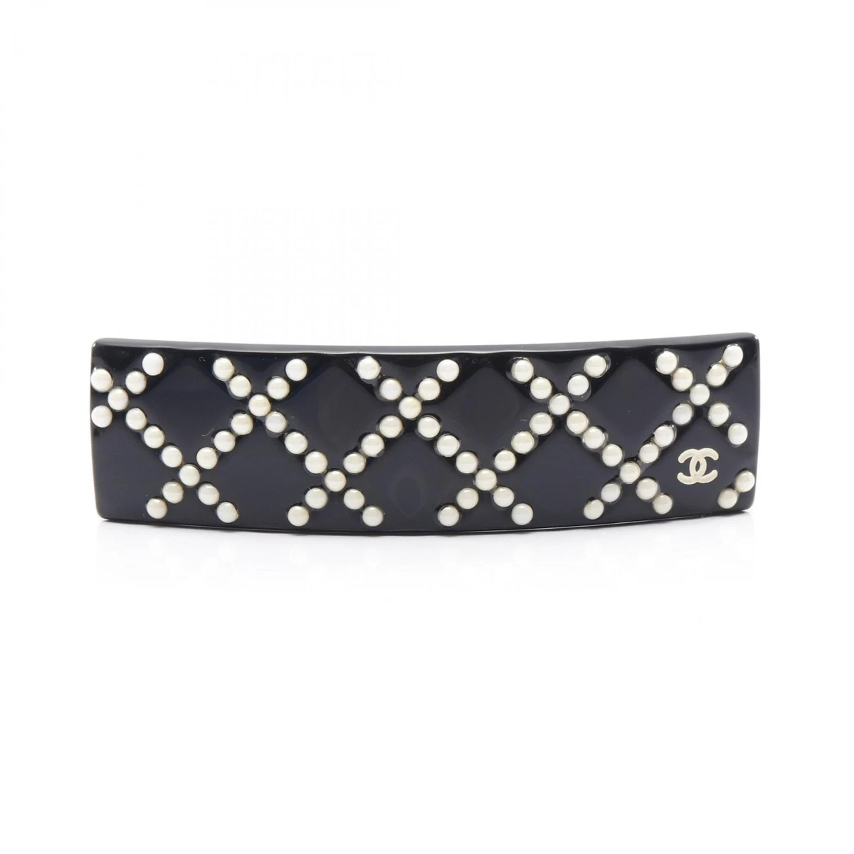 CHANEL Black with Rhinestones Hair Clips Chanel - Logo hair clip – Les Folies d main image 3
