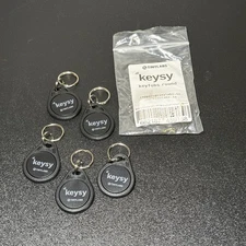 Lot Of 5 Keysy Rewritable Key Fobs RFID Round Key Fobs US Seller !