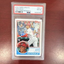 2018 Topps Update Series 1983 Topps Design Juan Soto #83-12 Rookie PSA 8