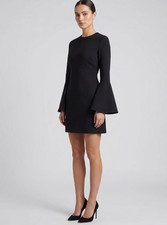 Zara Woman Mini Black Dress Size S Flare Sleeves Party Cocktail Function