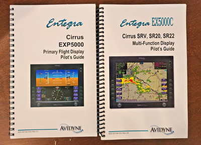 Avidyne Entegra Cirrus SR20 SR22 EXP5000 PFD EX5000C MFD Pilot Guides Manuals