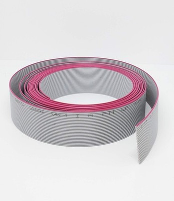 10 FT IDC Flat Ribbon Cable, 24P, 1mm 0.039 Spacing, 24 Wire, 24 Conductor