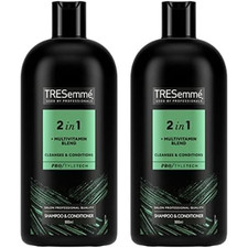 2 Pack TRESemmé Replenish & Cleanse 2 in 1 Shampoo & Conditioner- 900ML-All hair 5.55 per litre