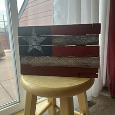 Texas Star Flag Wooden Decor Americana Patriotism