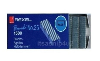 Nr: 25 Heftklammern Rexel Bambi Heftklammern Brandneu Original Echt Qualität KOSTENLOSER VERSAND