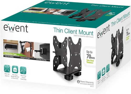 ewent - Intel Mini PC and Mac Mini Stand with VESA Desk Mount - 第 5/6 張圖片