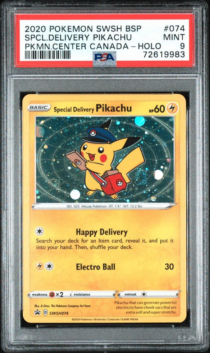 PSA 9 Special Delivery Pikachu 074 SWSH074 Pokemon Black Star