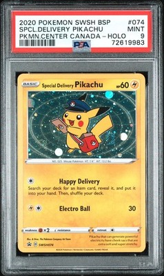 PSA 9 Special Delivery Pikachu 074 SWSH074 Pokemon Black Star