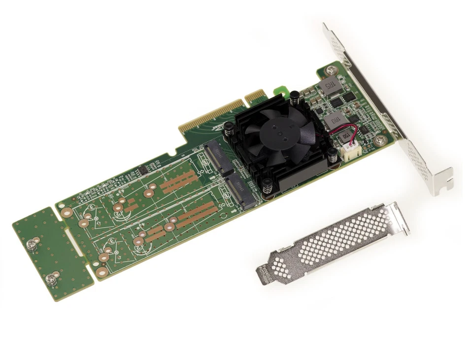 Controller Card Pcie 3.0 8x for 2 SSD M.2 Nvme M Key (M2 Ngff ) . Plx Pex 8747 - Image 3 of 3