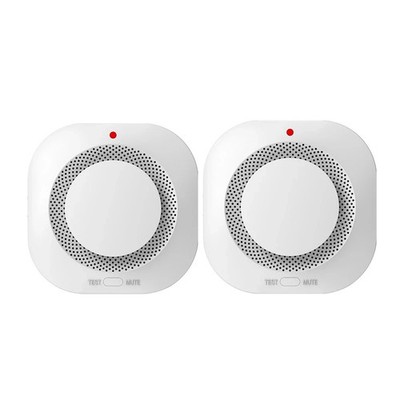 （2 Pack）Smoke Alarm Fire Protection Home Security System Smoke Alarm