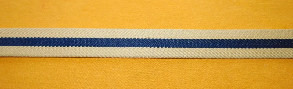 CINTURÓN HOMBRE COACH AMARILLO/AZUL RAYAS LONA CON LENGÜETAS CUERO TALLA 40/100cm.. Foto 4 de 4