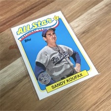  Sandy Koufax All Star National League 35th Dodgers Baseball Card topps  