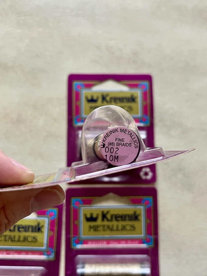 Lot (27) of Kreinik #4, #8, #12 METALLIC BRAID + BLENDING FILAMENT Needlework - Image 4 of 4