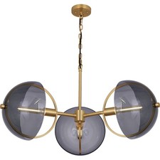 Robert Abbey Mavisten Edition Copernica 3Lt Chandelier, Brass/Smoke - 603