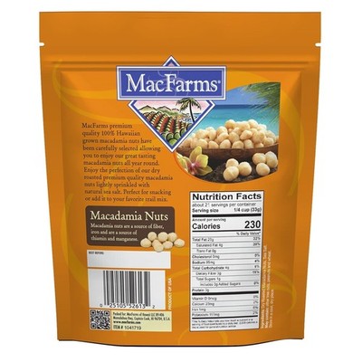 Dry Roasted Macadamia Nuts - Hawaiian Delicacy, 24 OZ
