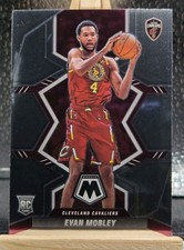EVAN MOBLEY RC 2021-22 Panini Mosaic #201 NBA DEBUT ROOKIE CARD Cavaliers