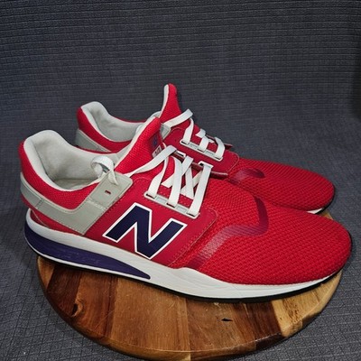 New Balance 247 Men's 13 Red Navy Grey Lifestyle Athletic Runner Mesh