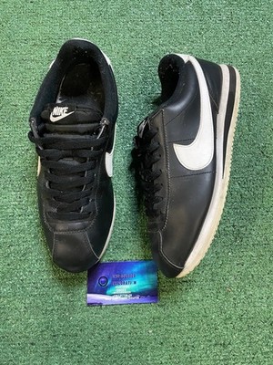 Nike Cortez Basic Leather Black White Silver 819719-012 Mens Size 8.5 Retro OG