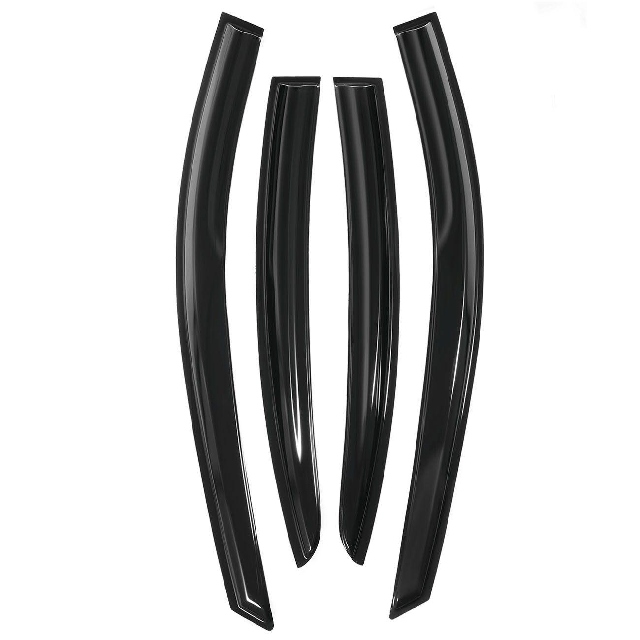 Wind Deflector For Chevy Cruze 2011-2015 Black 4pcs Tape-on Out-Channel