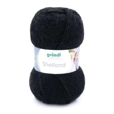 Gründl Wolle Shetland 100 g schwarz  Wolle