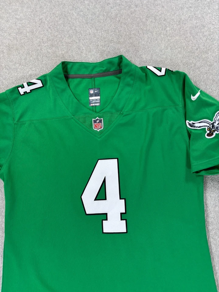 Camiseta de futebol costurada Nike Philadelphia Eagles (#4 Elliott) feminina 3XL - - Imagem 2 de 4