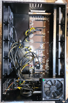VTRETU Crypto 8 GPU Mining Rig-complete Rig + Power Supply, No GPUs Included