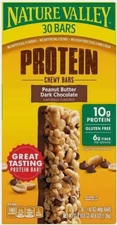 Nature Valley Peanut Butter Dark Chocolate Protein Chewy Bars, 30 ct.