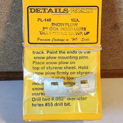 Diesel Pilot Snow Plow Hood Units Tall Model Metal Part Details West 140 HO