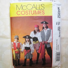 McCall's 4952 Man  Lady Pirate Costume Pattern sz S-XL