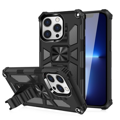 For iPhone 13 Pro Max Shockproof TPU Protective Case Cover Built in Kick Stand