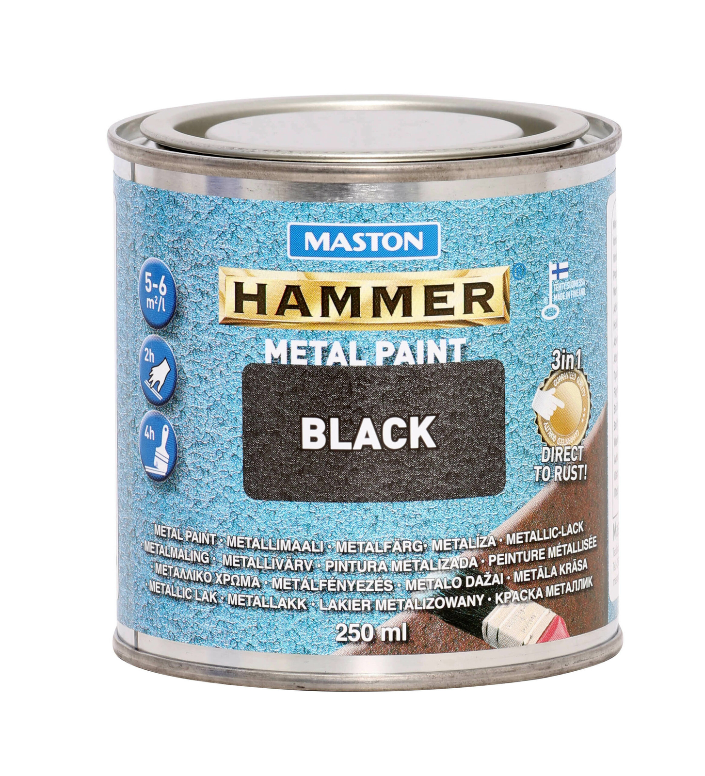 Maston Paint Hammer Hammered Black 250ml