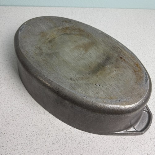 Vintage Club gehämmertes Aluminium 16" großer ovaler Truthahnbräter Dutch Oven Herd - Bild 9 von 13