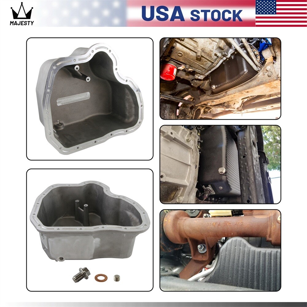 CSKS High Capacity Cast Aluminum Oil Pan For GM Duramax Diesel 6.6L LB7 LLY LBZ LMM 01-10 Black