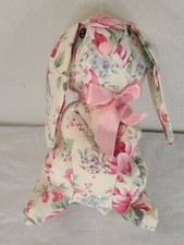 1988 Bunny Plush 7" Drummers West Stuffed Animal Toy Floral Flowers Vintage