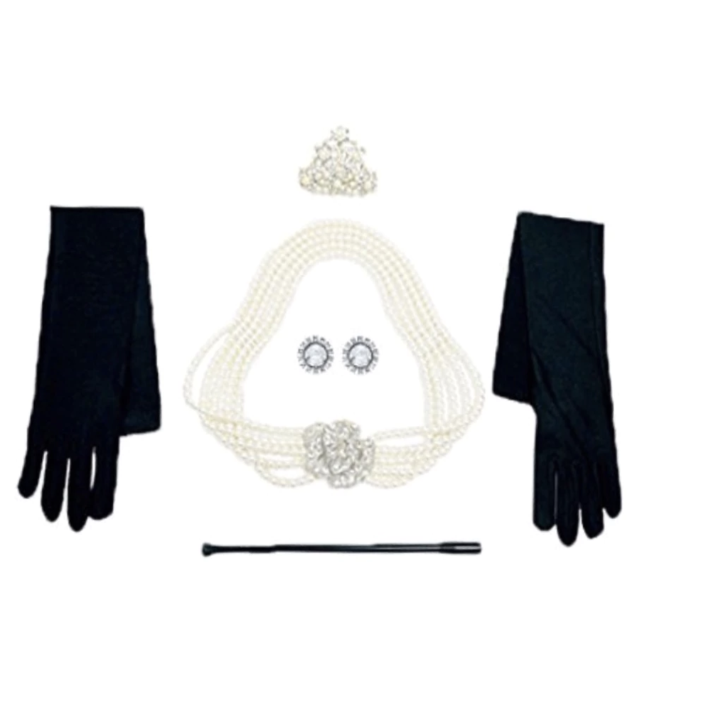 opera cigarette holder Women Jewelry Set with Opera Gloves and Cigarette Holder Party Costume Accessory opera cigarette holder Women Jewelry Set with Opera Gloves and Cigarette Holder Party Costume Accessory