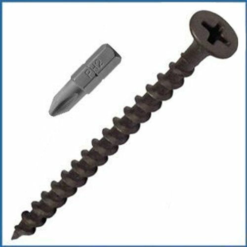 Шуруп для гипсокартона Forgefix 200DWS32 с крестообразной головкой и стеклярусом с односторонней резьбой - Черный