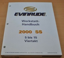 Johnson EVINRUDE 2000SS 5ps 6ps 8ps 9.9ps 15ps Outboards Werkstatthandbuch OMC
