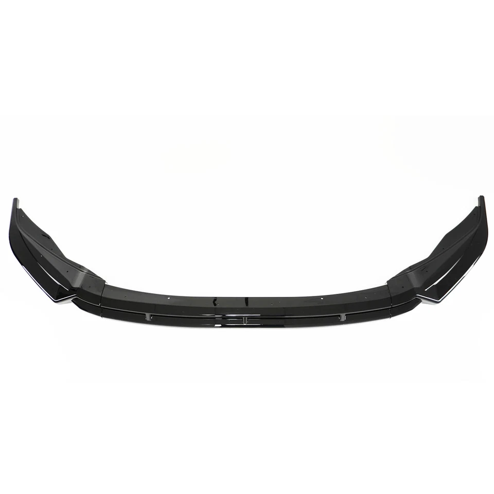 For VW Tiguan MK2 R-Line 2017-2021 GT Style Gloss Black Front Bumper Lip Spoiler - Image 2 of 4