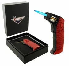 Big Side Torch Table Jet Lighter Butane Butane Refillable w/ Gift Box Red