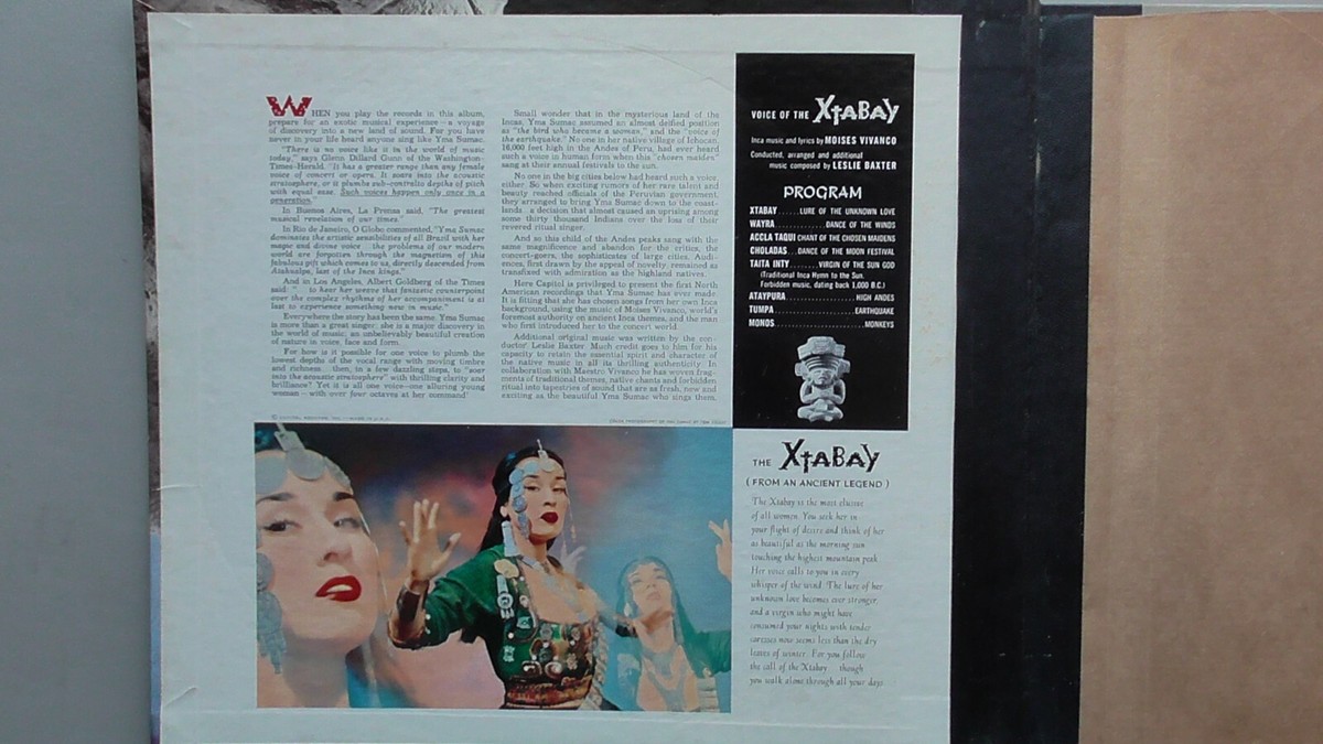 Yma Sumac “Voice Of The Xtabay” Capitol Set #CD-244 Moises Vivanco