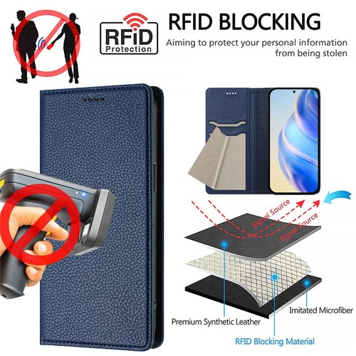 Magnetic Leather Case Wallet Flip Cover For iPhone 16e 16 15 14 13 12 11 Pro MAX - Picture 30 of 121