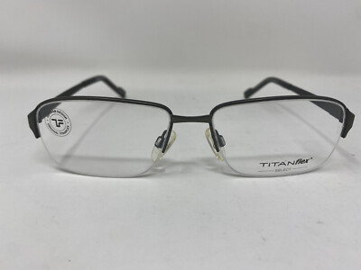 Titanflex 827014 Men's Eyeglasses Frame 55-16-145 Dark Gunmetal #999271